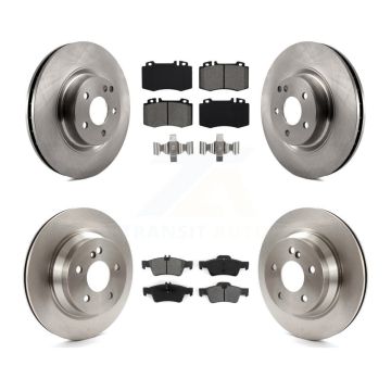 Front Rear Disc Brake Rotors & Semi-Metallic Pad Kit For Mercedes-Benz CLS550 CLS500 E550 K8S-101353
