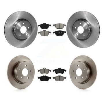 Front Rear Brake Rotor & Semi-Metallic Pad Kit For Ford Transit Connect 104.8" wheel base K8S-101354