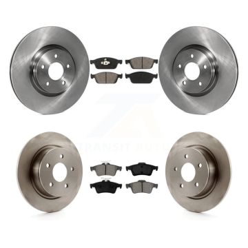 Front Rear Disc Brake Rotors And Semi-Metallic Pads Kit For Ford Escape Transit Connect K8S-101355