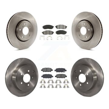 Front Rear Disc Brake Rotors And Semi-Metallic Pads Kit For INFINITI FX35 FX37 FX45 K8S-101362
