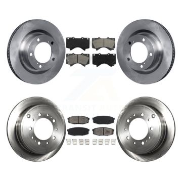 Front Rear Brake Rotor & Semi-Metallic Pad Kit For Toyota Tundra Sequoia Lexus LX570 Land K8S-101366