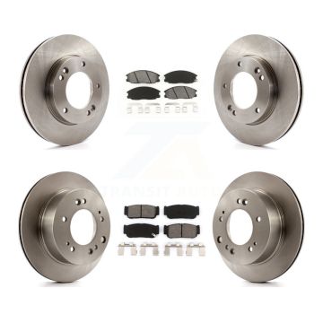 Front Rear Disc Brake Rotors And Semi-Metallic Pads Kit For 2007-2009 Kia Sorento K8S-101373