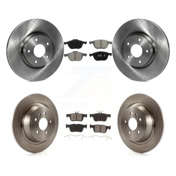 Front Rear Disc Brake Rotors And Semi-Metallic Pads Kit For Ford Escape K8S-101375