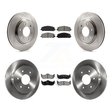 Front Rear Disc Brake Rotor & Semi-Metallic Pad Kit For Nissan TITAN Armada INFINITI QX56 K8S-101386