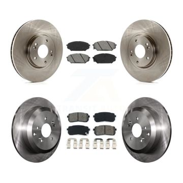 Front Rear Disc Brake Rotors And Semi-Metallic Pads Kit For 2007-2012 Hyundai Veracruz K8S-101388
