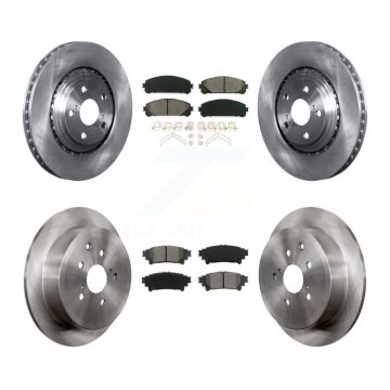 Front Rear Brake Rotor And Semi-Metallic Pad Kit For Toyota Sienna Highlander Lexus RX350 K8S-101391