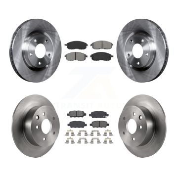 Front Rear Disc Brake Rotors And Semi-Metallic Pads Kit For 2007-2012 Nissan Sentra SE-R K8S-101393