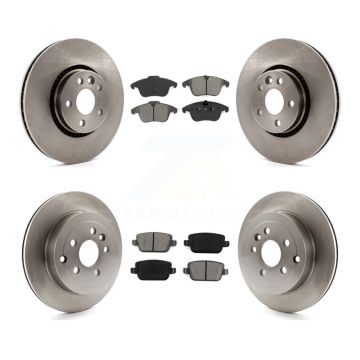 Front Rear Disc Brake Rotors And Semi-Metallic Pads Kit For 2008-2011 Land Rover LR2 K8S-101397