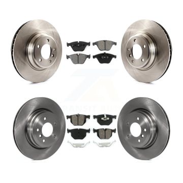 Front Rear Disc Brake Rotor Semi-Metallic Pad Kit For BMW 335i xDrive X1 335xi 335is 335d K8S-101399