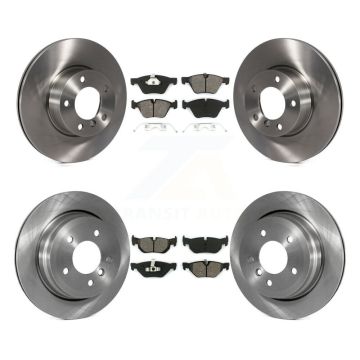 Front Rear Disc Brake Rotors And Semi-Metallic Pads Kit For 2008 BMW 328xi To 08 07 K8S-101400