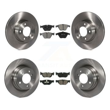 Front Rear Disc Brake Rotors And Semi-Metallic Pads Kit For BMW 328i K8S-101401