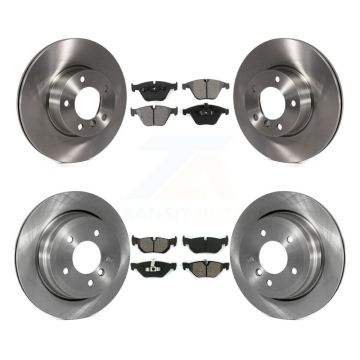 Front Rear Disc Brake Rotors And Semi-Metallic Pads Kit For BMW 328i xDrive X1 328xi K8S-101402
