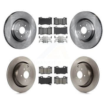 Front Rear Brake Rotor & Semi-Metallic Pad Kit For INFINITI FX50 With Dual Piston Caliper K8S-101407