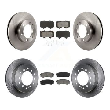 Front Rear Disc Brake Rotors And Semi-Metallic Pads Kit For 2010-2014 Toyota FJ Cruiser K8S-101412