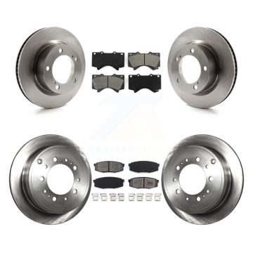 Front Rear Disc Brake Rotor And Semi-Metallic Pad Kit For Lexus LX570 Toyota Land Cruiser K8S-101413
