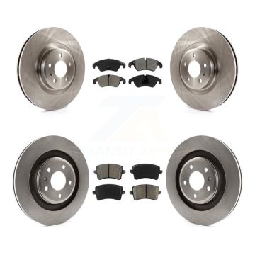 Front Rear Disc Brake Rotors And Semi-Metallic Pads Kit For Audi S5 S4 K8S-101415