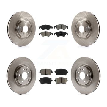 Front Rear Disc Brake Rotors And Semi-Metallic Pads Kit For Audi Q5 S4 S5 K8S-101416
