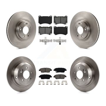 Front Rear Disc Brake Rotors And Semi-Metallic Pads Kit For Hyundai Genesis K8S-101424