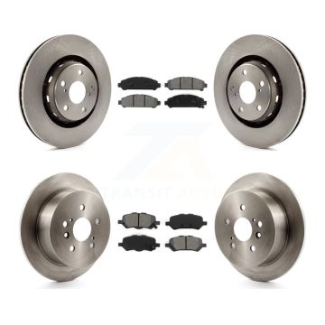 Front Rear Disc Brake Rotors And Semi-Metallic Pads Kit For 2009-2016 Toyota Venza K8S-101428
