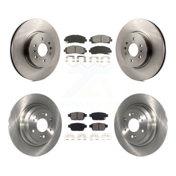 Front Rear Disc Brake Rotors And Semi-Metallic Pads Kit For 2009-2014 Acura TL K8S-101431