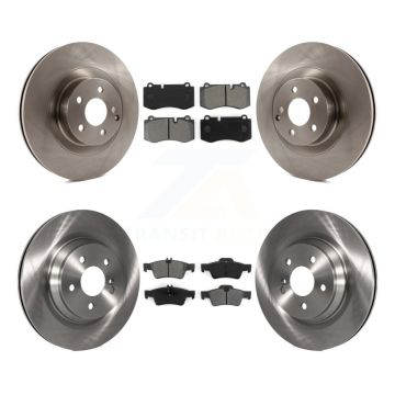 Front Rear Brake Rotor Semi-Metallic Pad Kit For Mercedes-Benz S550 S450 SL550 S350 CL550 K8S-101432