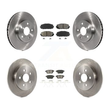 Front Rear Disc Brake Rotor & Semi-Metallic Pad Kit For Toyota Prius Lexus CT200h Plug-In K8S-101433
