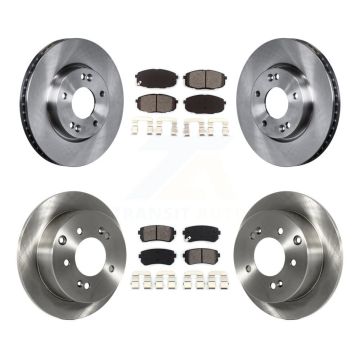 Front Rear Disc Brake Rotors And Semi-Metallic Pads Kit For Kia Forte Koup Forte5 K8S-101435