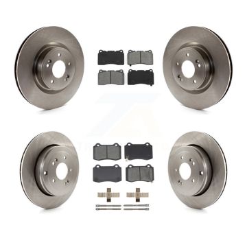 Front Rear Disc Brake Rotors And Semi-Metallic Pads Kit For Hyundai Genesis Coupe K8S-101438