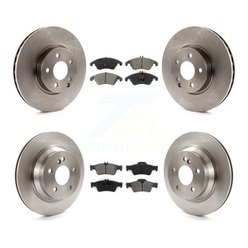 Front Rear Disc Brake Rotors And Semi-Metallic Pads Kit For Mercedes-Benz E350 E400 K8S-101447