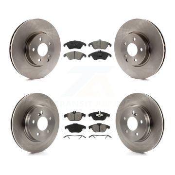 Front Rear Disc Brake Rotors And Semi-Metallic Pads Kit For Mercedes-Benz C300 C350 E350 K8S-101448