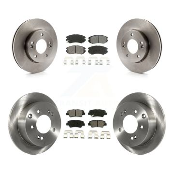 Front Rear Disc Brake Rotors And Semi-Metallic Pads Kit For 2010-2011 Kia Soul 1.6L K8S-101451