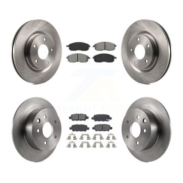 Front Rear Disc Brake Rotors And Semi-Metallic Pads Kit For Nissan Sentra Juke K8S-101452
