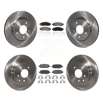 Front Rear Disc Brake Rotors And Semi-Metallic Pads Kit For Nissan LEAF K8S-101453