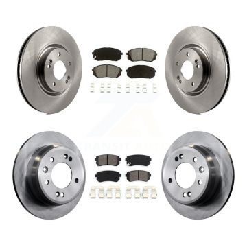 Front Rear Disc Brake Rotors And Semi-Metallic Pads Kit For Hyundai Tucson K8S-101458