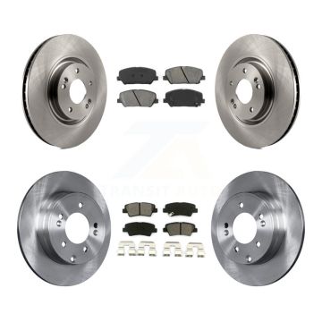 Front Rear Disc Brake Rotors And Semi-Metallic Pads Kit For Kia Optima 2.0L K8S-101460