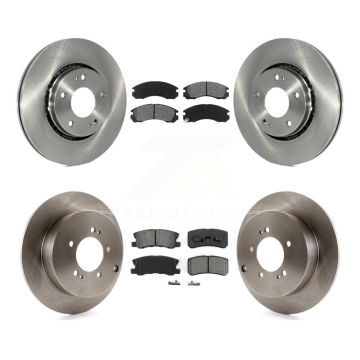 Front Rear Disc Brake Rotors And Semi-Metallic Pads Kit For Mitsubishi Lancer K8S-101465