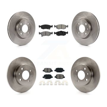 Front Rear Disc Brake Rotors And Semi-Metallic Pads Kit For Fiat 500 K8S-101467