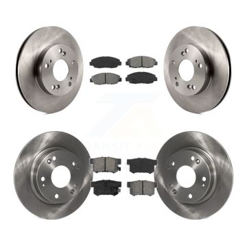 Front Rear Disc Brake Rotors And Semi-Metallic Pads Kit For Honda Civic K8S-101468