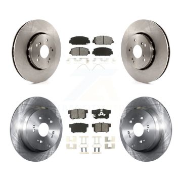 Front Rear Disc Brake Rotors And Semi-Metallic Pads Kit For 2013-2018 Acura RDX K8S-101482