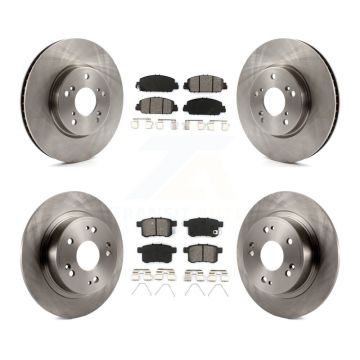 Front Rear Disc Brake Rotors And Semi-Metallic Pads Kit For Honda Accord K8S-101484
