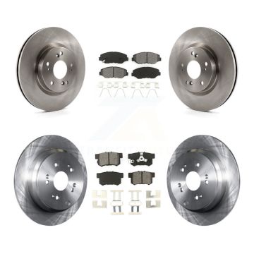 Front Rear Disc Brake Rotors And Semi-Metallic Pads Kit For 2012-2016 Honda CR-V FWD K8S-101487