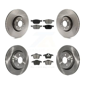 Front Rear Disc Brake Rotors And Semi-Metallic Pads Kit For Volvo XC90 K8S-101488