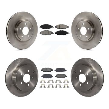 Front Rear Brake Rotor & Semi-Metallic Pad Kit For Nissan Murano Pathfinder INFINITI QX60 K8S-101491