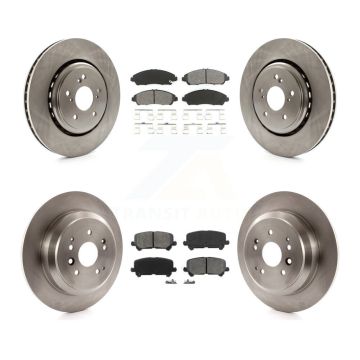 Front Rear Disc Brake Rotors And Semi-Metallic Pads Kit For 2014-2016 Acura MDX K8S-101494