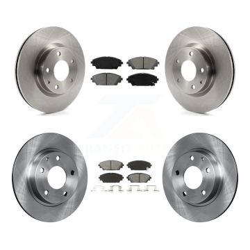 Front Rear Disc Brake Rotors And Semi-Metallic Pads Kit For Mazda 3 Sport K8S-101495