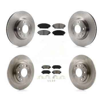 Front Rear Disc Brake Rotors And Semi-Metallic Pads Kit For 2016-2018 Mazda CX-3 AWD K8S-101496