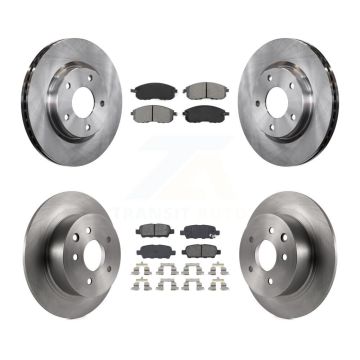 Front Rear Disc Brake Rotors And Semi-Metallic Pads Kit For Nissan Sentra K8S-101498