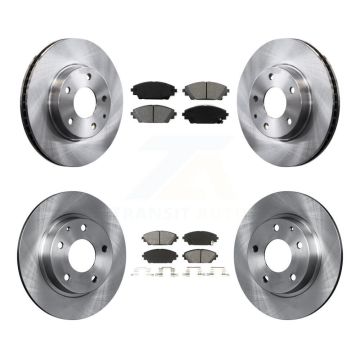 Front Rear Disc Brake Rotors And Semi-Metallic Pads Kit For Mazda 3 Sport K8S-101499