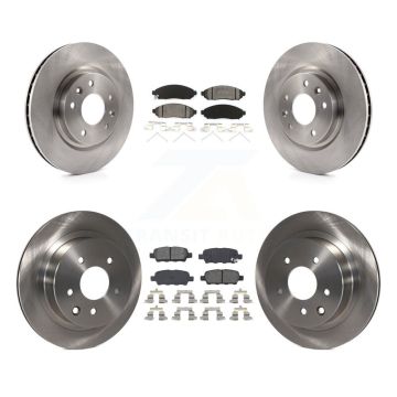 Front Rear Disc Brake Rotors And Semi-Metallic Pads Kit For Nissan LEAF K8S-101502