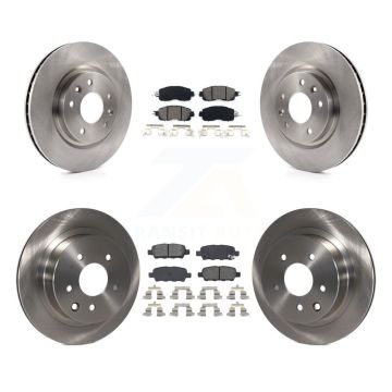 Front Rear Disc Brake Rotors And Semi-Metallic Pads Kit For Nissan LEAF K8S-101503
